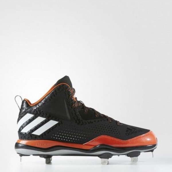 Adidas PowerAlley 4 Black/Orange Men Baseball Cleats