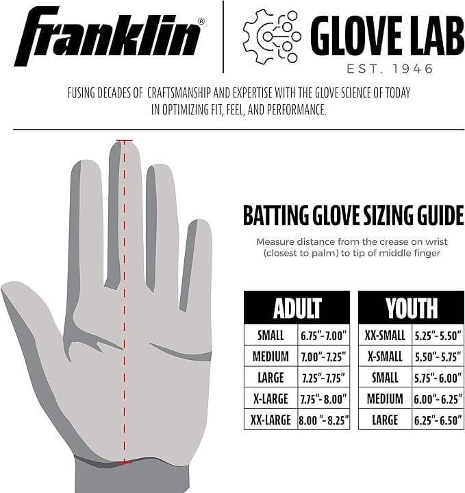 Rękawiczki baseballowe do odbijania dla dorosłych Franklin Digitek