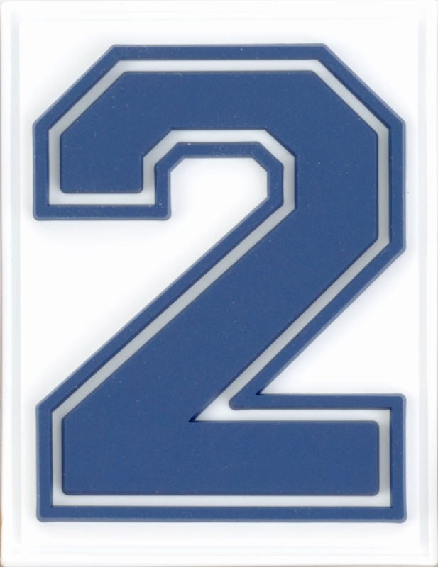 Numery na rzep do plecaków Grizzly Baseball niebieski/biały