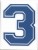 Numery na rzep do plecaków Grizzly Baseball niebieski/biały