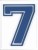 Numery na rzep do plecaków Grizzly Baseball niebieski/biały
