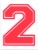 Numery na rzep do plecaków Grizzly Baseball czerwony/biały