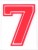 Numery na rzep do plecaków Grizzly Baseball czerwony/biały