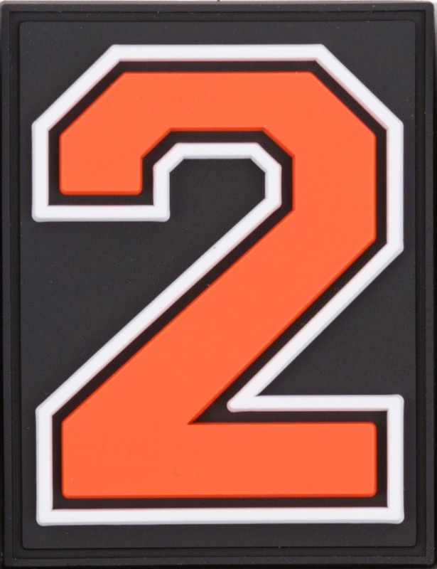 Numery na rzep do plecaków Grizzly Baseball pomarańczowy
