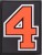 Numery na rzep do plecaków Grizzly Baseball pomarańczowy
