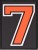 Numery na rzep do plecaków Grizzly Baseball pomarańczowy