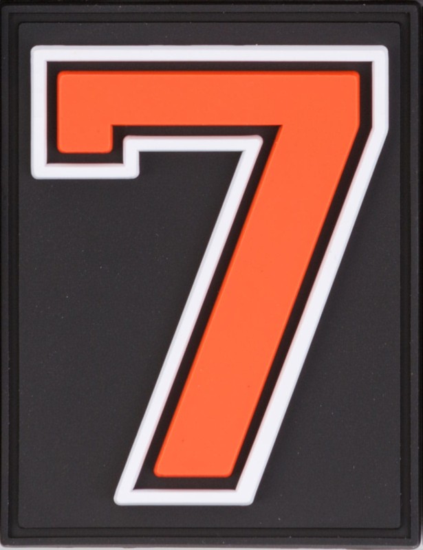 Numery na rzep do plecaków Grizzly Baseball pomarańczowy