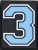 Numery na rzep do plecaków Grizzly Baseball / błękitny