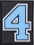 Numery na rzep do plecaków Grizzly Baseball / błękitny