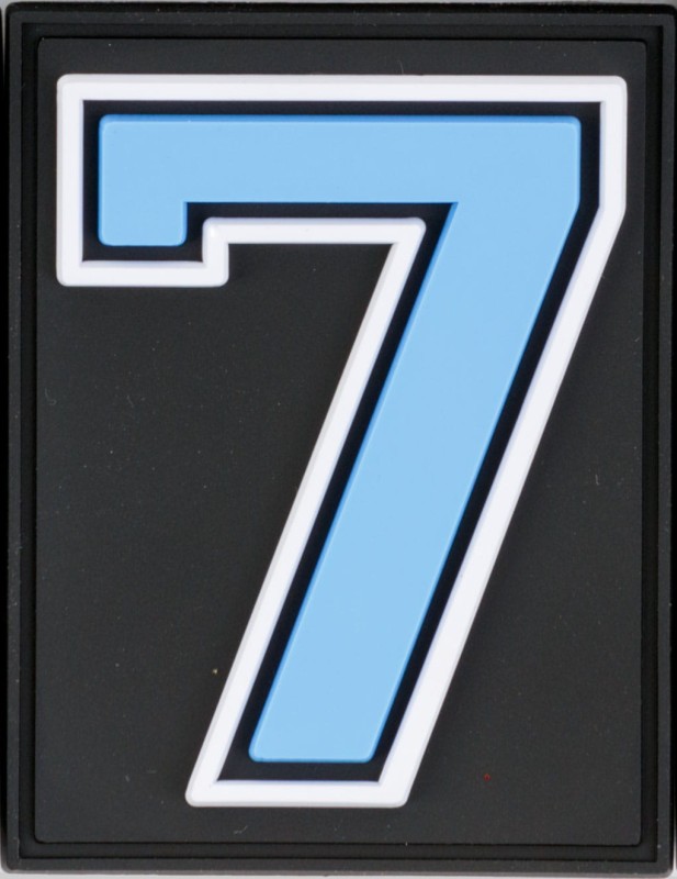 Numery na rzep do plecaków Grizzly Baseball / błękitny