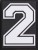 Numery na rzep do plecaków Grizzly Baseball / biały