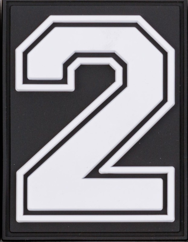 Numery na rzep do plecaków Grizzly Baseball / biały