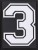 Numery na rzep do plecaków Grizzly Baseball / biały