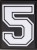 Numery na rzep do plecaków Grizzly Baseball / biały