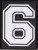 Numery na rzep do plecaków Grizzly Baseball / biały