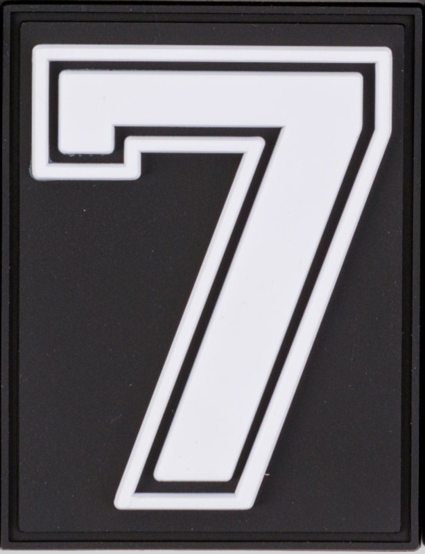 Numery na rzep do plecaków Grizzly Baseball / biały