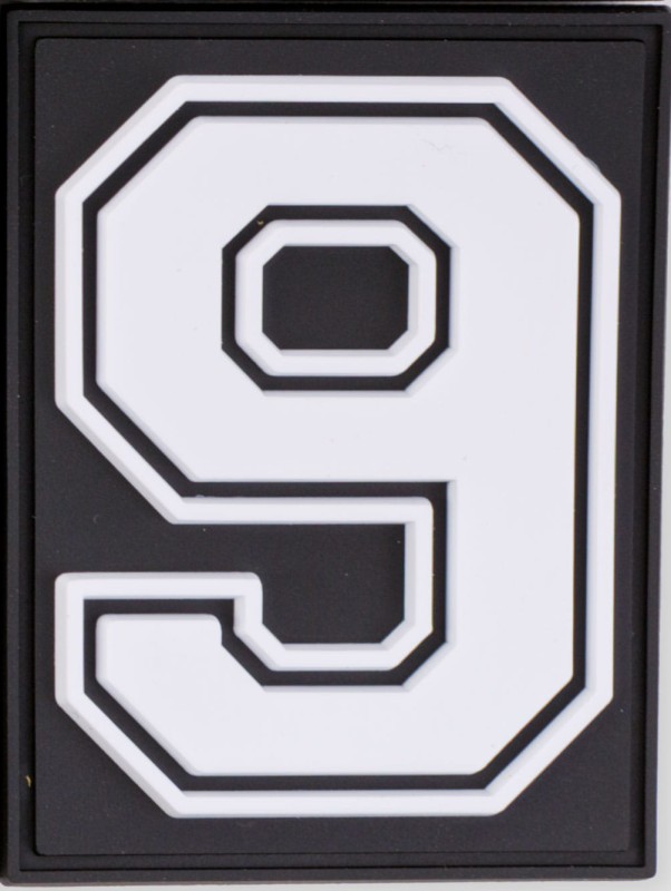 Numery na rzep do plecaków Grizzly Baseball / biały