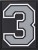 Grey Velcro Numbers for Grizzly Baseball backpacks/bags
