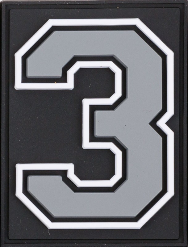 Grey Velcro Numbers for Grizzly Baseball backpacks/bags