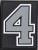 Grey Velcro Numbers for Grizzly Baseball backpacks/bags
