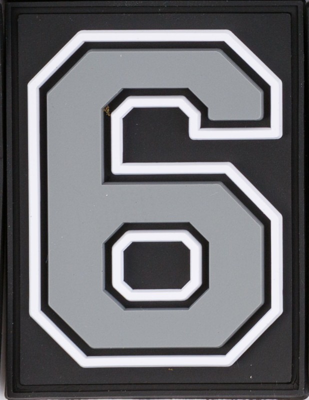Grey Velcro Numbers for Grizzly Baseball backpacks/bags