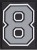 Grey Velcro Numbers for Grizzly Baseball backpacks/bags