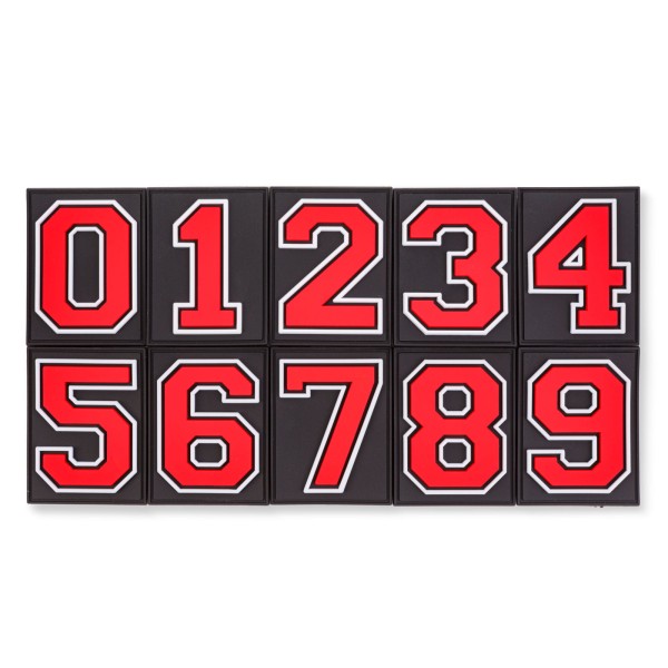Numery na rzep do plecaków Grizzly Baseball / czerwony