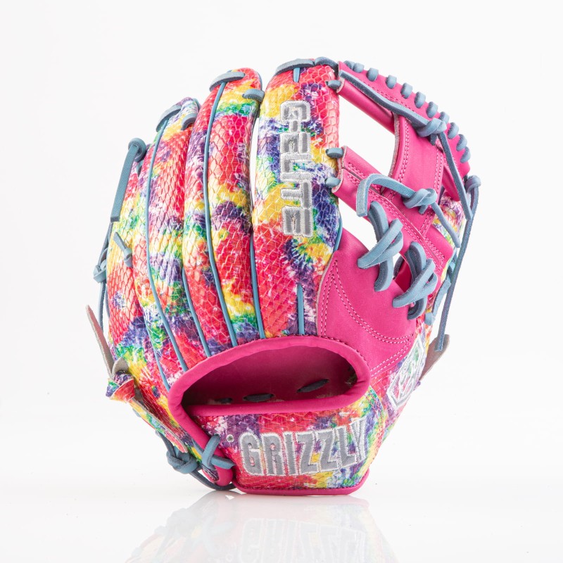 Grizzly G-Elite 11.5 inch Tie Dye Pink  Dragon Skin Series Infield Baseball Glove