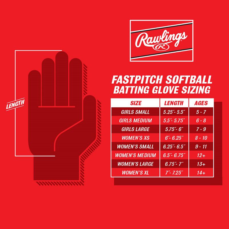 Rawlings WoMen Workhorse OKC Fastpitch Batting Gloves