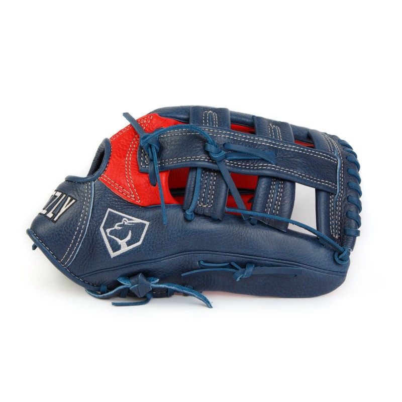 Grizzly S-Pro 12.5 inch Outfield Baseball Glove Navy/Red