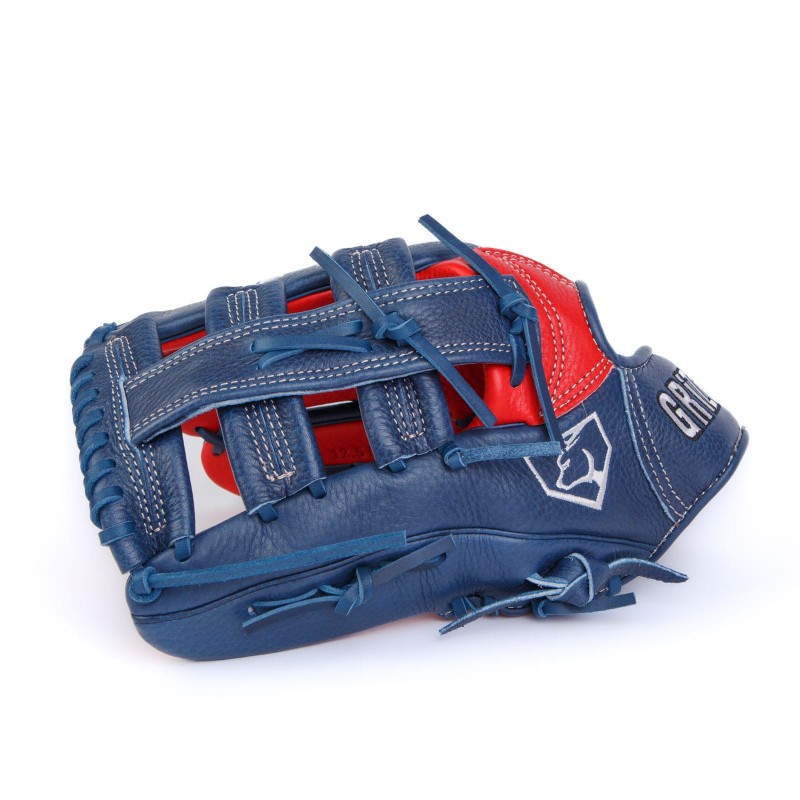 Grizzly S-Pro 12.5 inch Outfield Baseball Glove Navy/Red