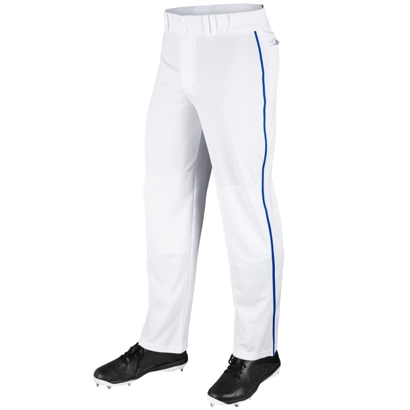 BP41U Champro MVP Open Bottom Men's Baseball Pant W/Braid White/Royal