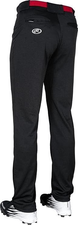 Spodnie baseballowe dla dzieci/młodzieży Rawlings Semi-Relaxed Fit Czarne