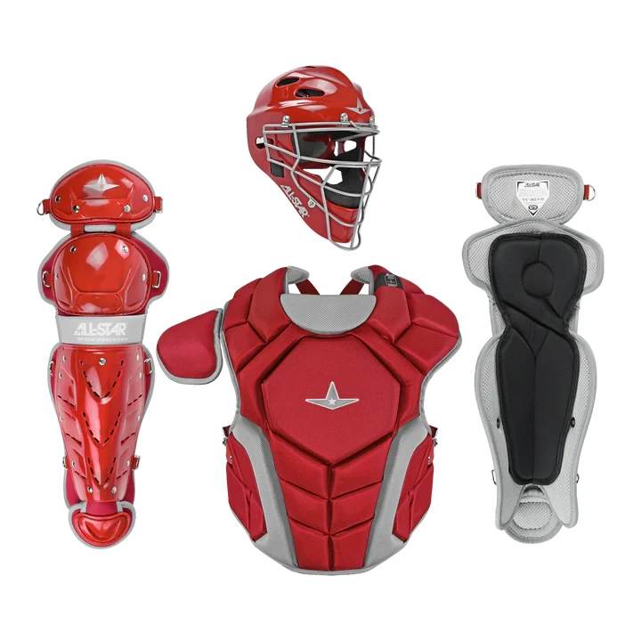 All Star Top Star Series Catchers Kit 12-16 Y scarlet