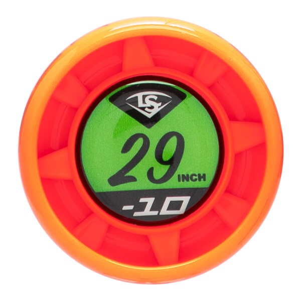 Louisville Slugger Meta -10 composite bat knob and handle detail