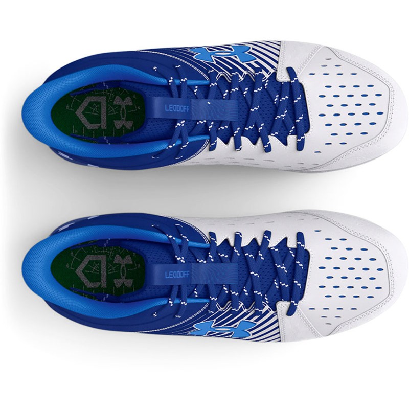 3025601-400 Under Armour Leadoff Mid RM Jr. Baseball Cleats