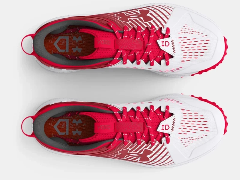 Under Armour Kids Yard Turf Baseball Shoes (Red)