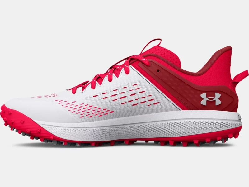 Under Armour Kids Yard Turf Baseball Shoes (Red)