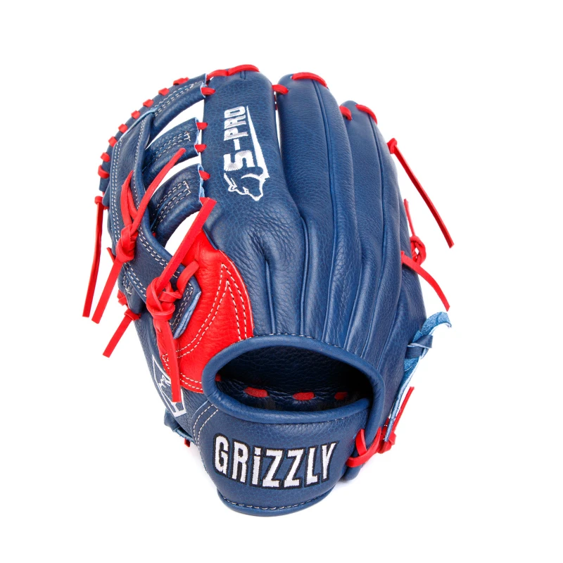 Rękawica baseballowa Grizzly S-Pro 12.5" Outfield Navy/Red Laces