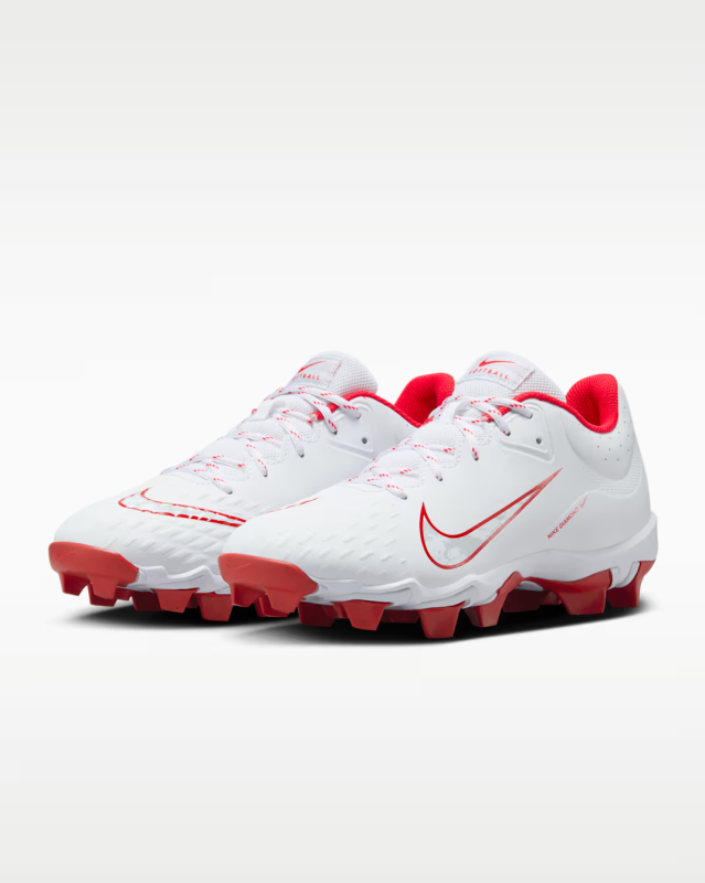 Nike Hyperdiamond 4 Keystone Women Softball Cleats White/Red FZ0920-104