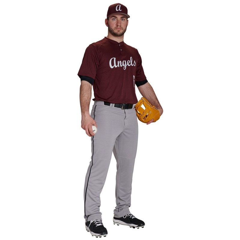 Męskie spodnie baseballowe Champro MVP Open Bottom białe z lampasem