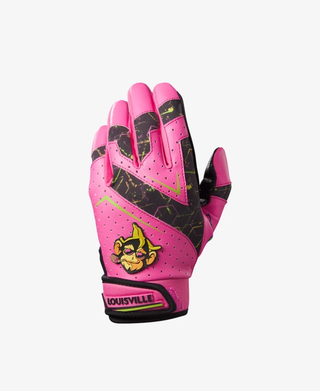 Rękawiczki do odbijania dla dzieci/młodzieży Louisville Slugger Monkey Party Animals Genuine V2