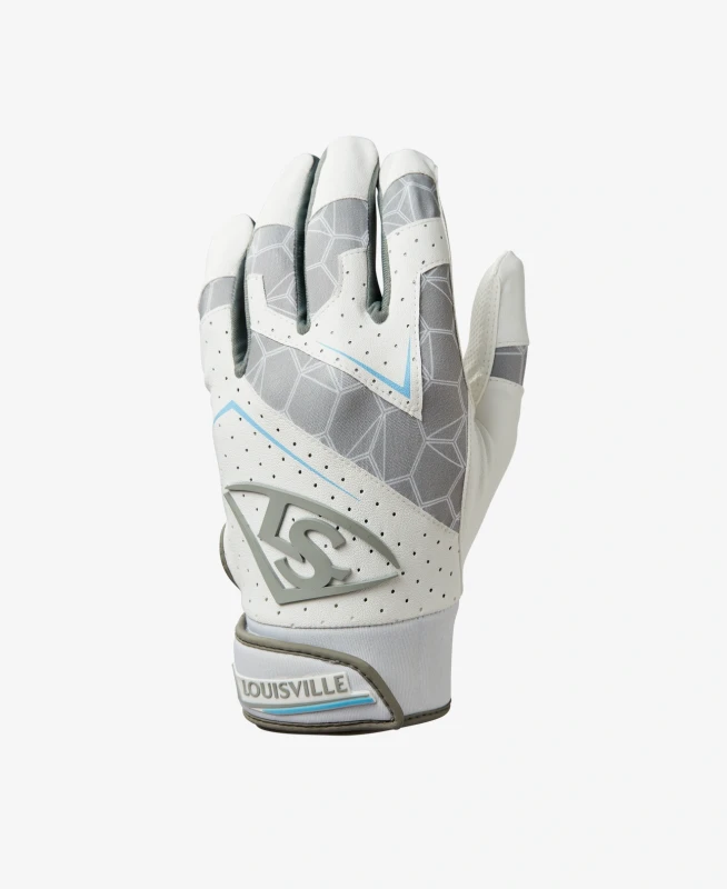 WB5730701 Louisville Slugger Geunine 2.0 Batting Gloves White Gray