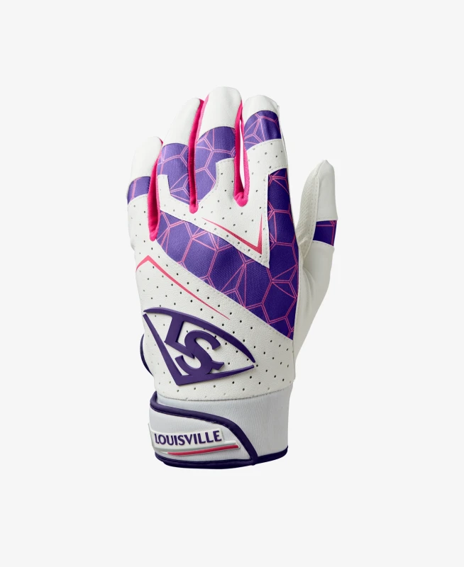 Louisville Slugger Genuine 2.0 Youth Batting Gloves Purple Pink