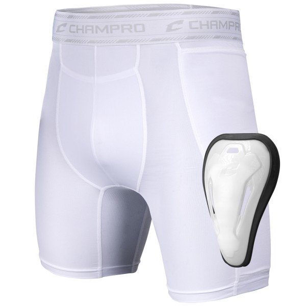 BPS19C_1_white Champro Take-Out Sliding Short with Cup