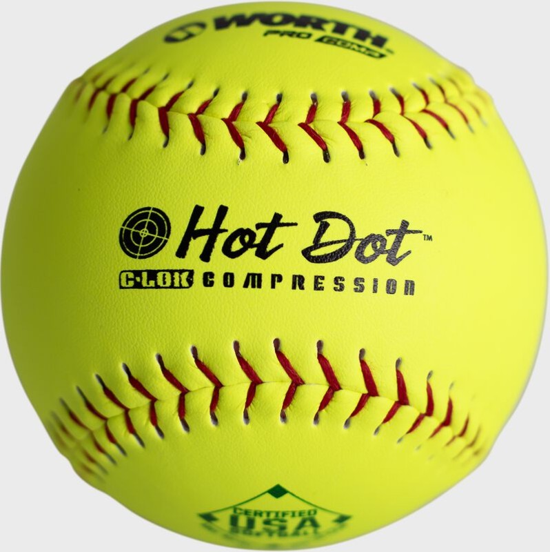 AHD11CY Worth Hot Dot ASA / USA 11 inch – Slowpitch Softball