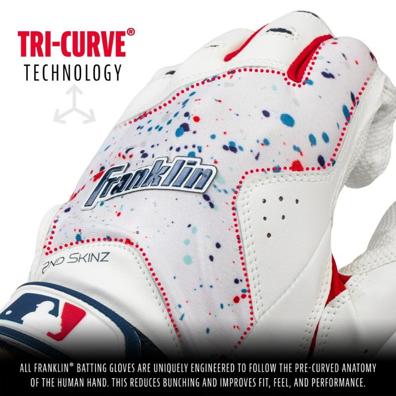 Franklin 2nd Skinz Drip Youth Baseball Batting Gloves
