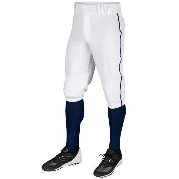 Champro Triple Crown Knicker White Men Baseball Pants with Piping