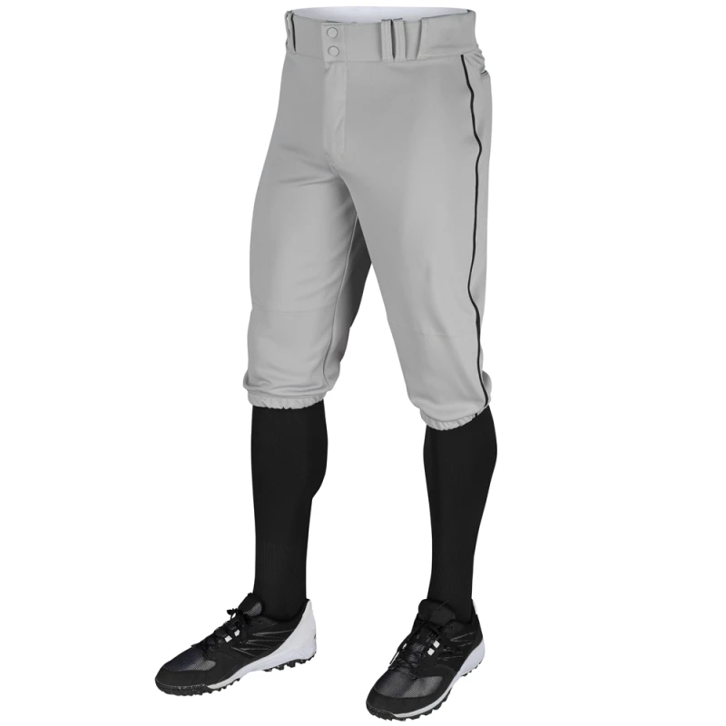 Męskie spodnie baseballowe Champro Triple Crown Knicker Szare z lampasem