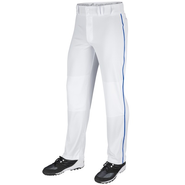 Champro Triple Crown Open Bottom Men White Baseball Pant with Piping
